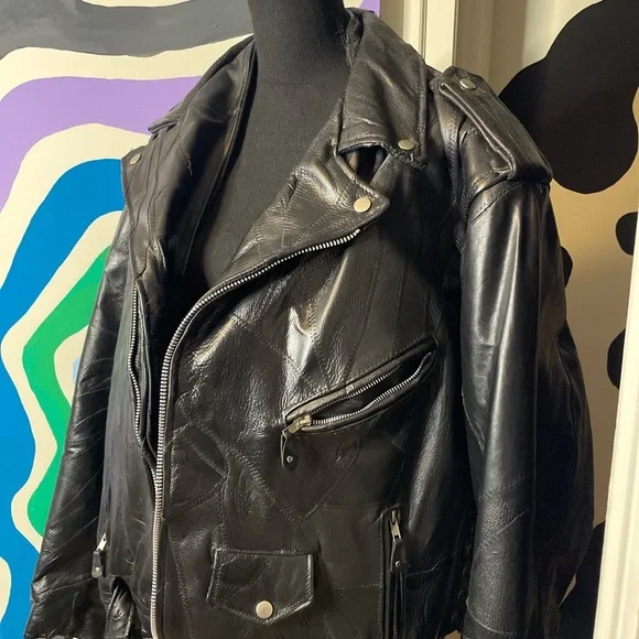 Black Buffalo Leather Jacket - Picture 2 of 4
